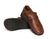 Brown Middle English Handmade Leather shoes by Aurora Shoe Co. - Stacked, white background.