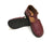 Burgundy T-strap Handmade Leather Shoes by Aurora Shoe Co. - Stacked view