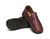 Burgundy Middle English Handmade Leather shoes by Aurora Shoe Co. - Stacked view, white background.
