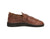 Brown Middle English Handmade Leather shoes by Aurora Shoe Co. - Side profile, white background.