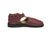 Burgundy T-strap Handmade Leather Shoes by Aurora Shoe Co. - Side Profile view