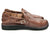 Brown Handmade Leather Middle English shoes by Aurora Shoe Co. - Side Profile on white background