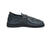 Navy Middle English Handmade Leather shoes by Aurora Shoe Co. - side profile, white background.