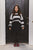 Mary Jane Burgundy Leather Shoe -Model Shot in front of black door