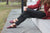 Mary Jane Burgundy Leather Shoe - Model shot outdoors without socks