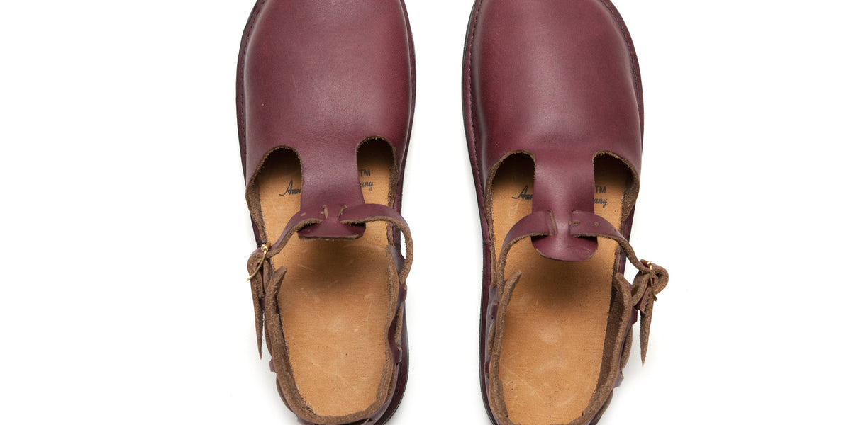 AURORA SHOES ウェストインディアン T-Strap 7C T-Strap - BURGUNDY | Aurora Shoe Co.