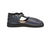 Aurora Shoe Co. Navy T-strap handmade leather shoes - side profile